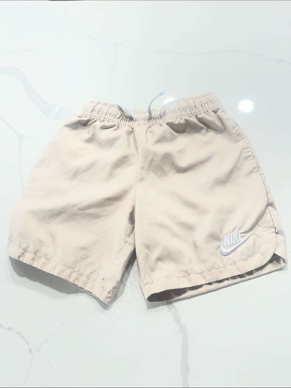 Nike Kids Light Tan Athletic Shorts - Picture 1 of 3